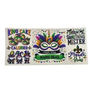 Mardi Gras Cup Decal Wrap 452